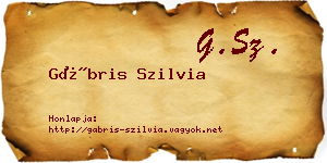 Gábris Szilvia névjegykártya