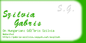 szilvia gabris business card